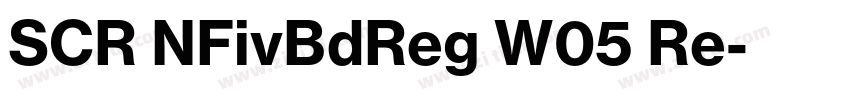 SCR NFivBdReg W05 Re字体转换 SCR NFivBdReg W05 Re字体转换